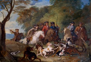Study for The Wolf Hunt by Alexandre Francois Desportes