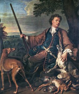 Self-portrait in Hunting Dress by Alexandre Francois Desportes