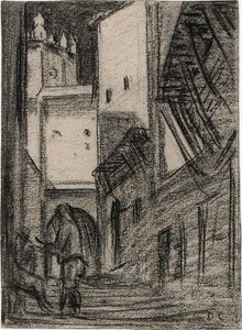 North African Street Scene by Alexandre Gabriel Decamps