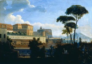 The Royal Palace of Naples seen from Saint Lucia
