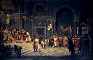 First Crusade: Godefroy of Bouillon Acting Allegiance to the Byzantine Emperor Alexis Comnene