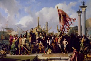 The Triumph of Pisani, 1847 by Alexandre Jean Baptiste Hesse