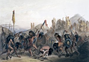 Bison-Dance of the Mandan Indians in Front of Their Medicine Lodge in the Mih-Tutta-Hankush