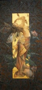 Composition with Winged Nymph at Sunrise by Alexandre de Riquer