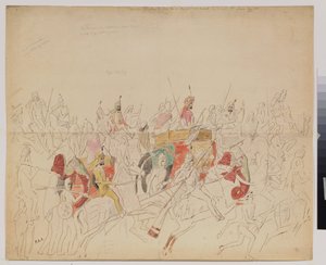 Maharaja Sher Singh (1807-1843) of Punjab and his court by Alexei Dmitrievich Saltykov
