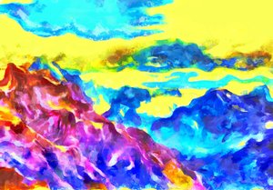 Mountains Like Frozen Waves, 2020 by Alexei Makhov