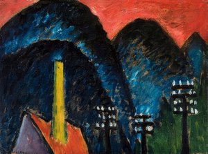 Blue Mountains (Landscape with Yellow Chimney)