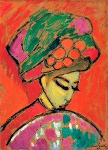 Young Girl with a Flowered Hat by Alexej von Jawlensky