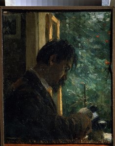 The Engraver Vasiliy Mate at Work by Alexej von Jawlensky