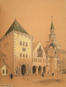 Moscow Kazansky Railway Station Project by Alexey Viktorovich Shchusev