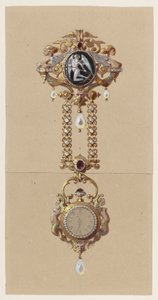 Design for a Chatelaine with Watch by Alexis Falize