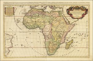 1692 Map of Africa by Alexis Hubert Jaillot