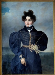 Portrait of Sophie Dawes, Baroness of Feucheres, in a Hunting Suit