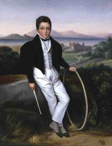 Portrait of a Boy with a Hoop, Said to be Ferdinando Maria of Savoy
