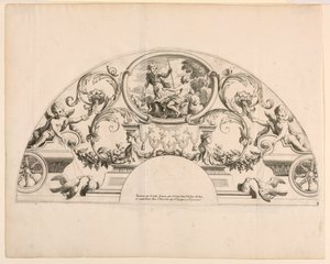 Fan leaves, Third and fourth plates of the set, "Divers Desseins de grands Eventails, Encrans, et autres Ornamens, invented and engraved by Nicolas Loire"