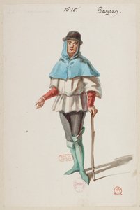 The Sorceress - Costume Designs - Peasant by Alfred Albert