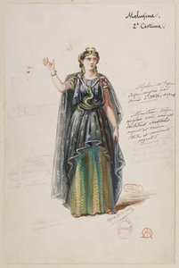 The Sorceress - Costume Designs - Mélusine, 2nd Costume by Alfred Albert