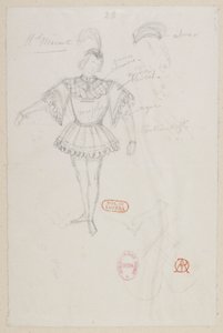 The Sorceress - Costume Designs - M. Mérante, (pas de deux) by Alfred Albert