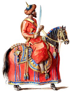 The Sorceress - Costume Designs - (Chess Game, Saracen Knight) (retouched) by Alfred Albert