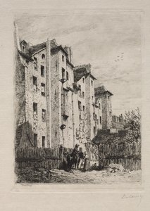 Houses, Rue de Lyonnais by Alfred Alexandre Delauney