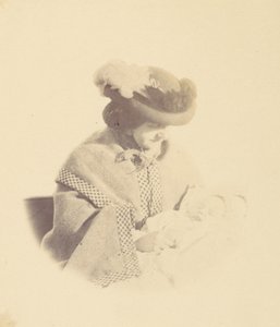 Vignetted Portrait, Woman Holding a Baby