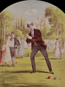 Sheet Music Cover for Croquet: Tempo Schottische by Lawreen and Davis by Alfred Concanen