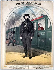 The Railway Guard, Cover of the Sheet Music for a Popular Victorian Song by C. Plowman