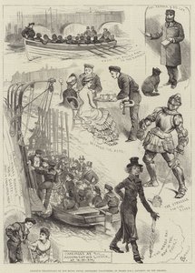 Amateur Theatricals of the Royal Naval Artillery Volunteers, on Board HMS Rainbow, on the Thames by Alfred Courbould