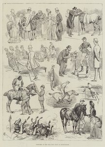 Sketches at the Polo Pony Race at Hurlingham by Alfred Courbould