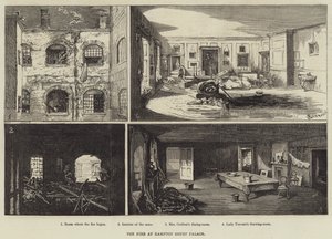 The Fire at Hampton Court Palace by Alfred Courbould