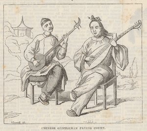 Chinese Gentlemen Playing Court by Alfred Crowquill