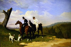 A Pause Out Riding with the Dogs by Alfred Dedreux