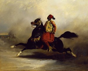Nubian Horseman at the Gallop by Alfred Dedreux