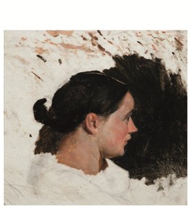 Portrait of a girl by Alfred Dehodencq