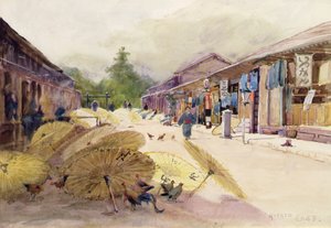 Drying Umbrellas After a Rain Storm by Alfred East
