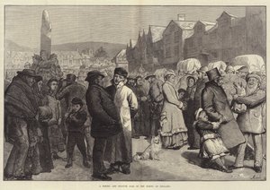 A Hiring and Statue Fair in the North of England by Alfred Edward Emslie