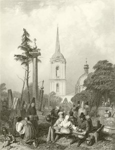 Cemetery of the Smolensko Church by Alfred Gomersal Vickers
