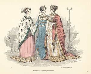 Costumes of Gallo-Roman women of the era before King Clovis I by Alfred Grevin