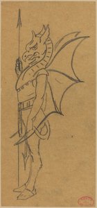 Figure Dressed as a Griffin by Alfred Grevin