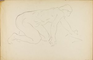 Crawling Nude by Alfred H. Maurer