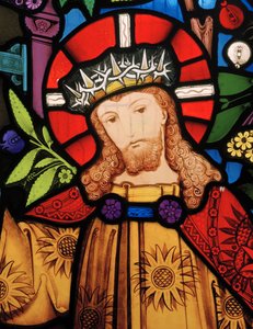 Christ (detail, Light of the World) by Alfred Hassam
