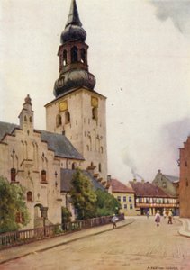 Denmark: Aalborg Cathedral, North Jutland by Alfred Heaton Cooper