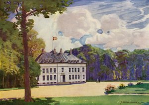 Denmark: Copenhagen, Bernstorf Palace by Alfred Heaton Cooper