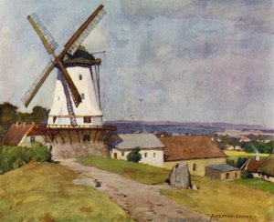 Denmark: Dybbol Mill, Sonderborg, on the Battlefield of 1864 by Alfred Heaton Cooper