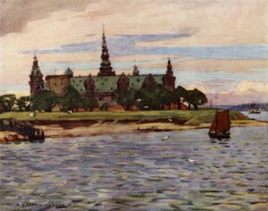 Denmark: Helsingor, Kronborg Castle by Alfred Heaton Cooper