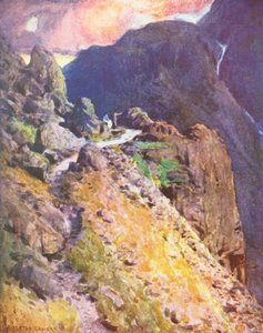 Lake District: Nearing the top of Styhead Pass, Wastdale by Alfred Heaton Cooper