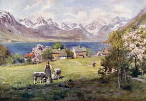 Romsdal Fjord, from Naes by Alfred Heaton Cooper