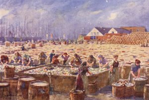 Yarmouth, Norfolk, The Herring Harvest by Alfred Heaton Cooper