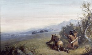 Approaching Buffalo by Alfred Jacob Miller