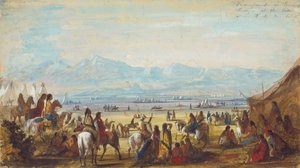 Encampment on Green River at the Base of Rocky Mountains, c.1837 by Alfred Jacob Miller